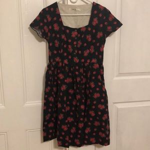 Vintage Handmade Rose Print Dress